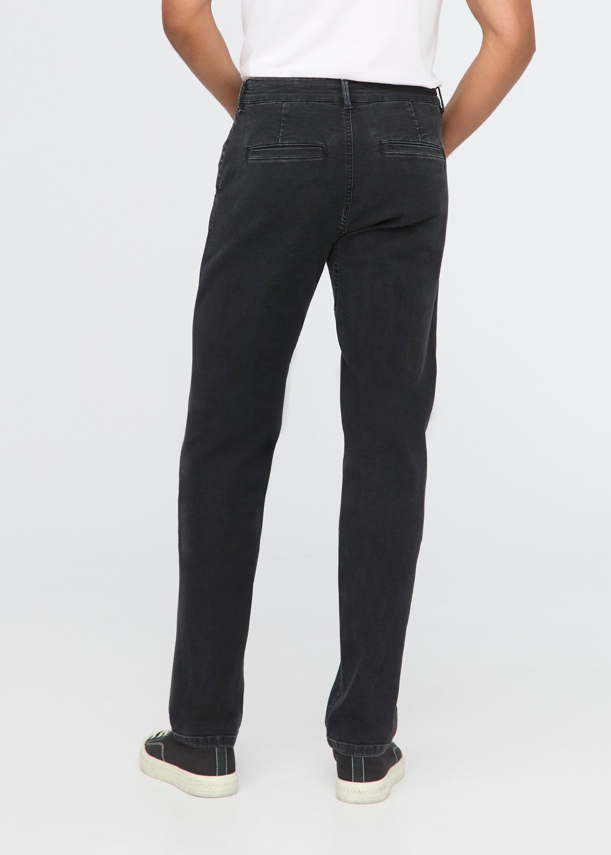 Stretch Canvas Relaxed Straight Chino - Black