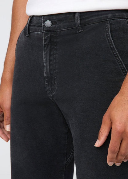Stretch Canvas Relaxed Straight Chino - Black