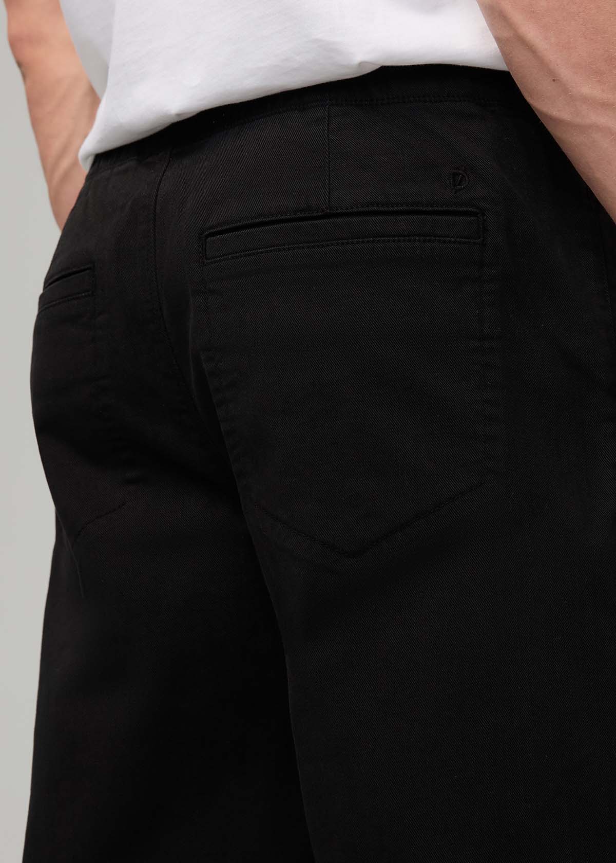 FlexTwill Relaxed Pull On Pant - Black
