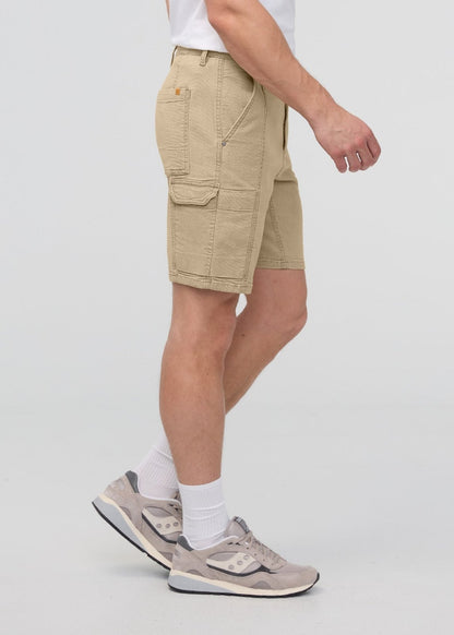 Stretch Canvas Cargo Short - Tan