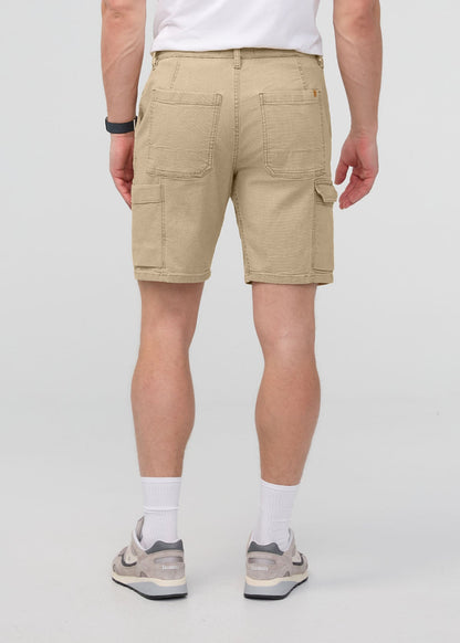 Stretch Canvas Cargo Short - Tan