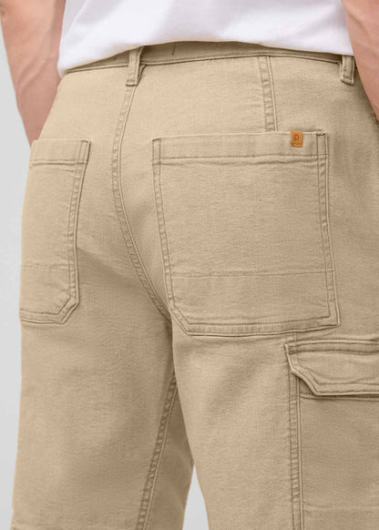 Stretch Canvas Cargo Short - Tan