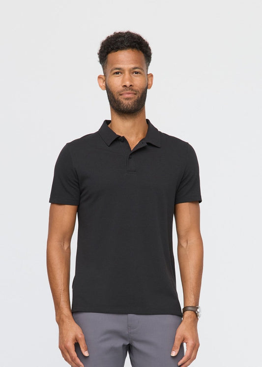 Air Flow Pique Polo - Black