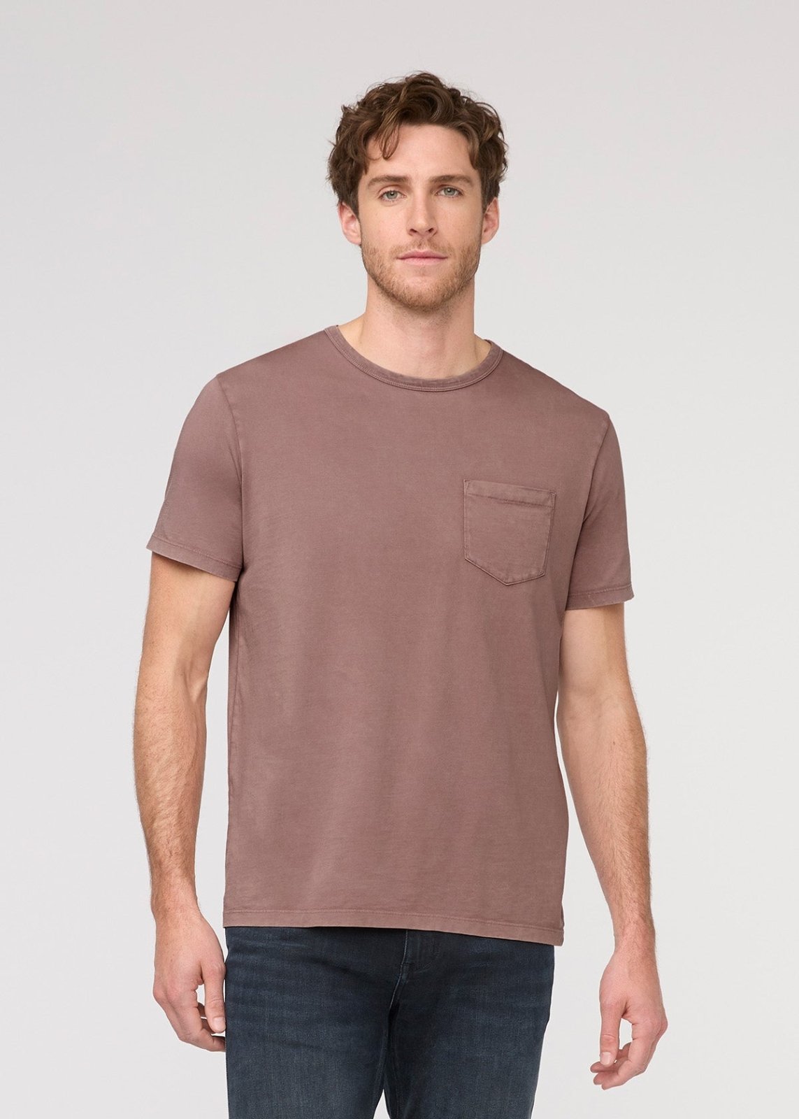 PurePima Vintage Pocket Tee - Washed Mauve
