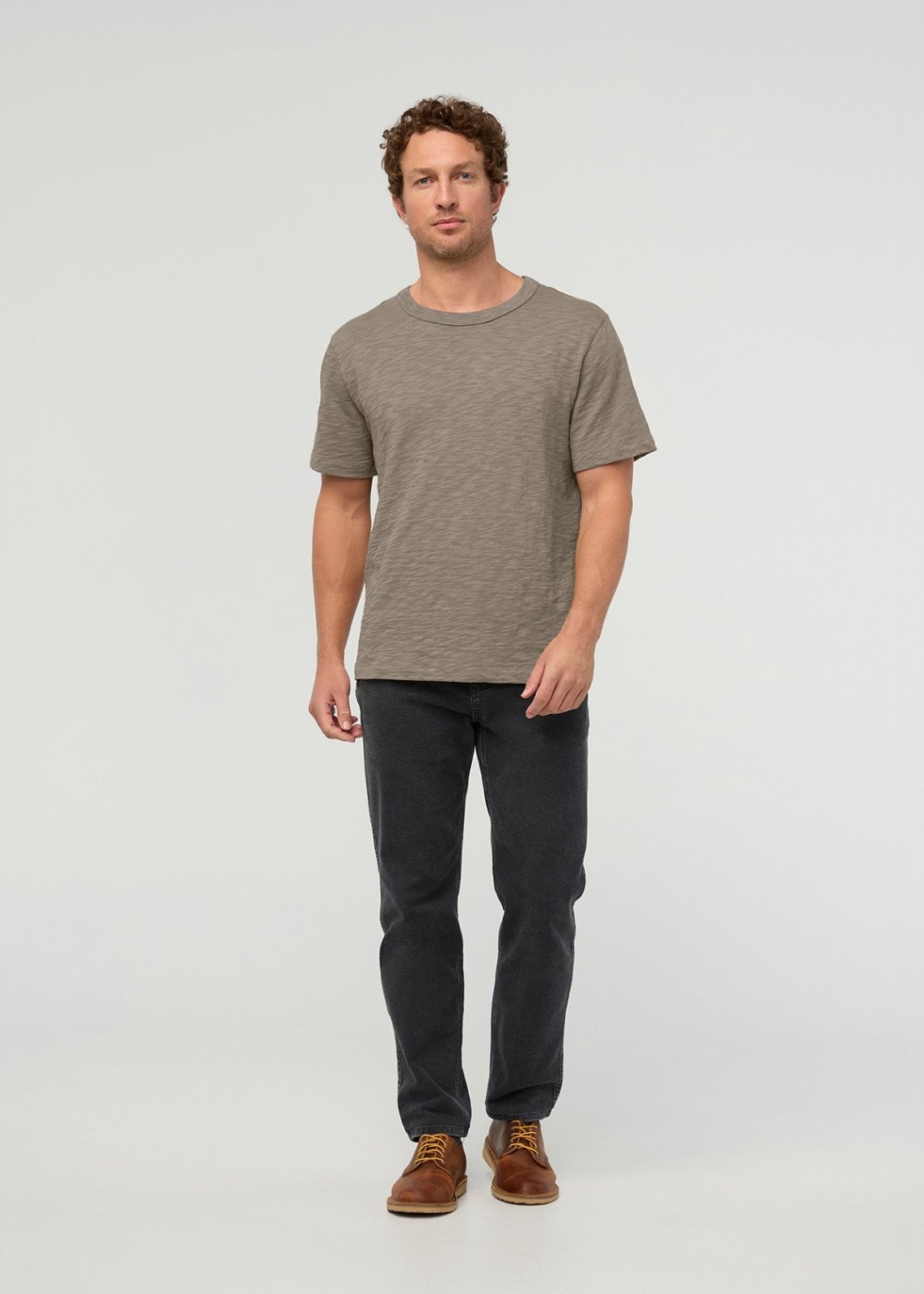 Midweight Slub Jersey Tee - Stone