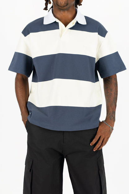 Short Sleeve Striped Polo