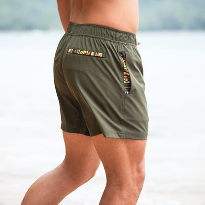 Nomad 3.0 Short (Hybrid) - Olive 5" & 7" - Linerless