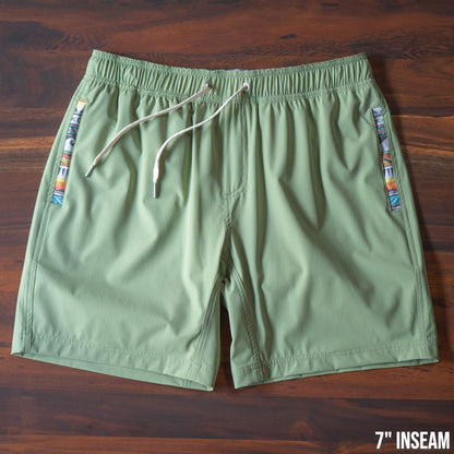 Nomad 3.0 Short (Hybrid) - Sage 5" & 7" - Linerless