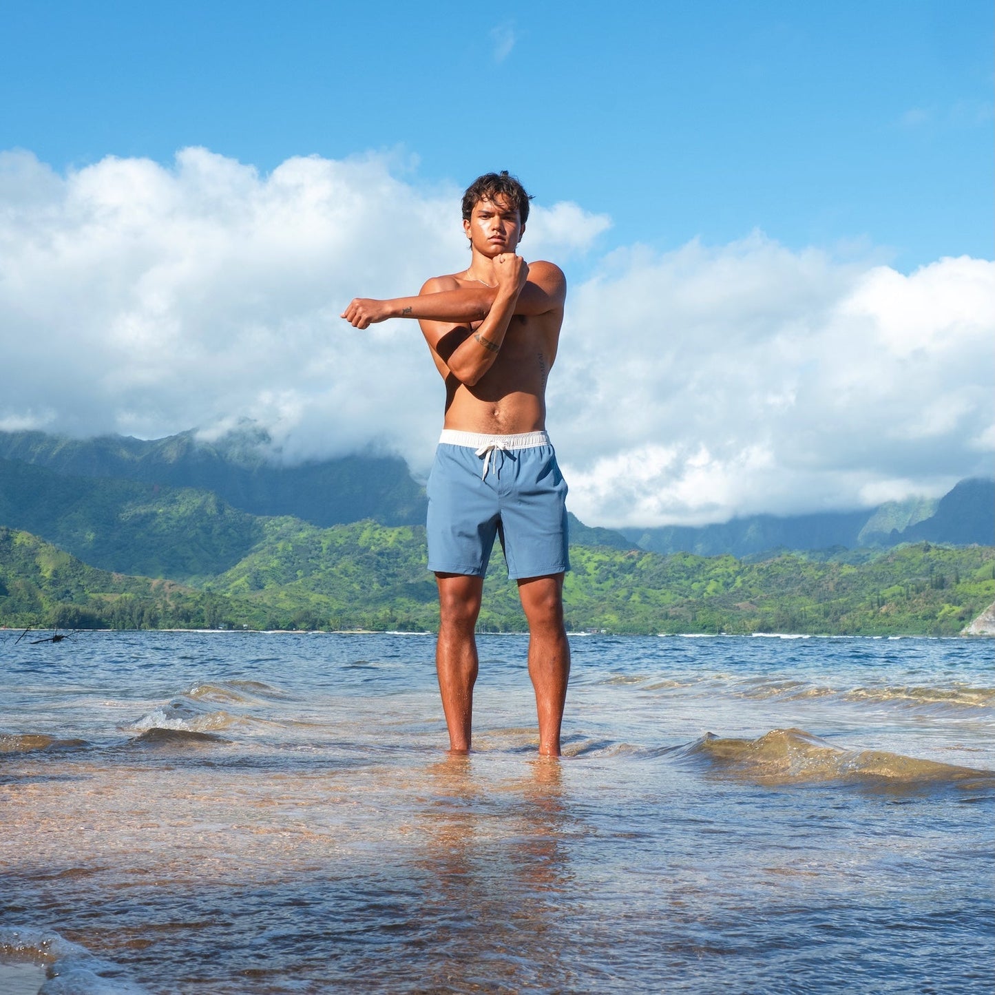 Nomad 3.0 Short (Hybrid) - Slate Blue/White
