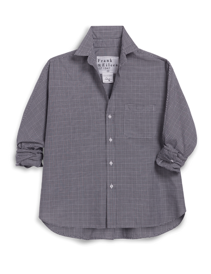 OONA Black and White Plaid, Italian Cotton