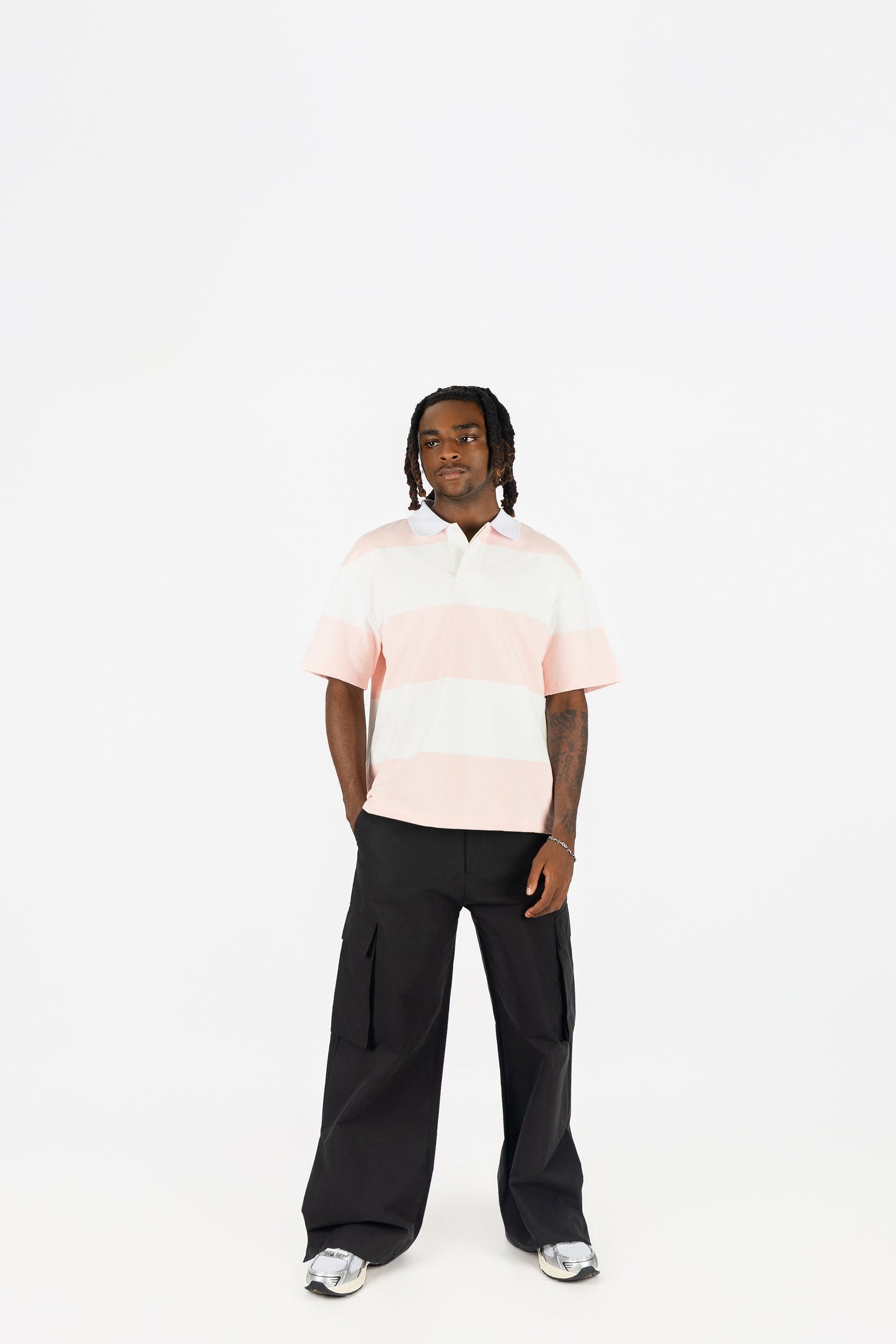 Short Sleeve Striped Polo