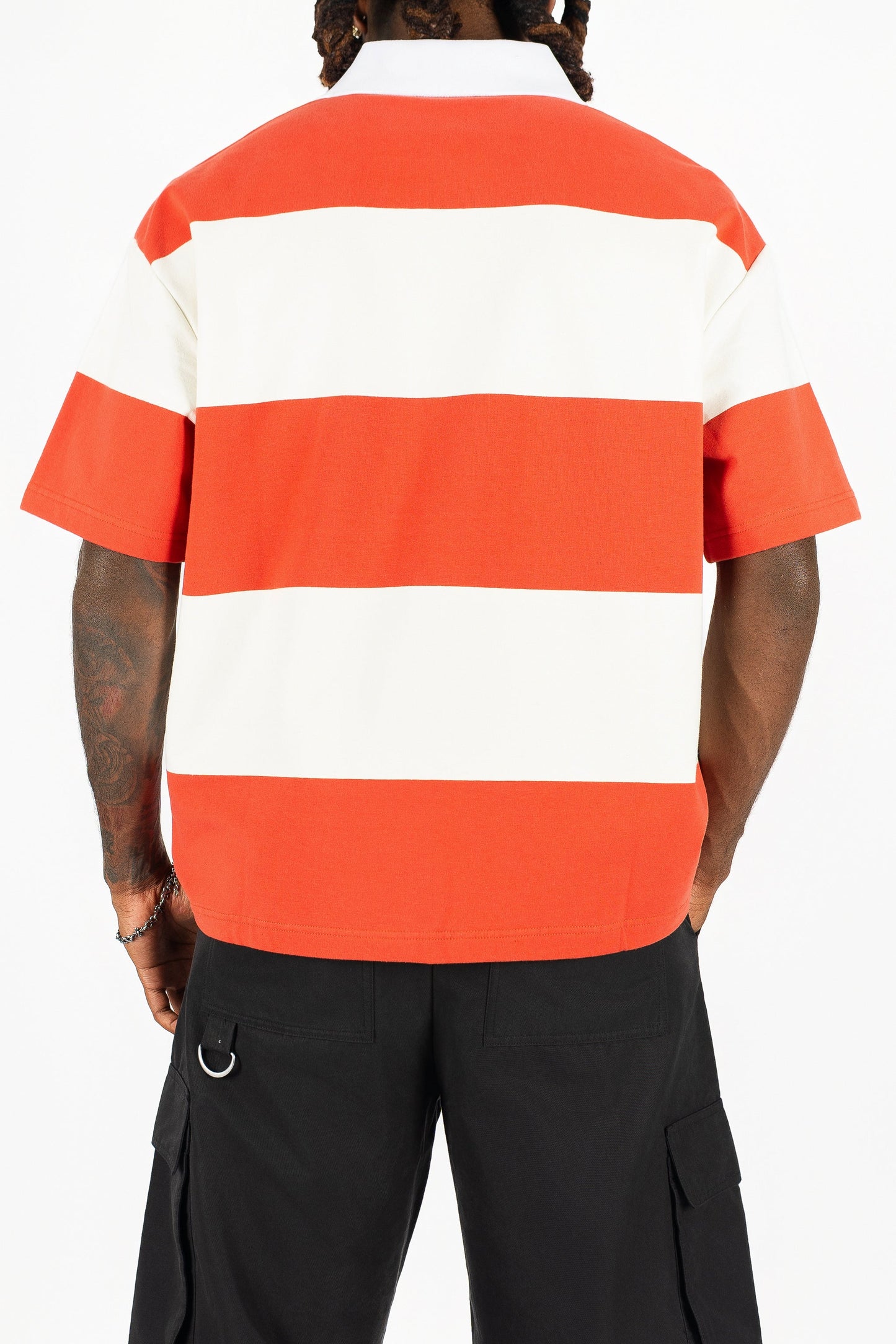 Short Sleeve Striped Polo