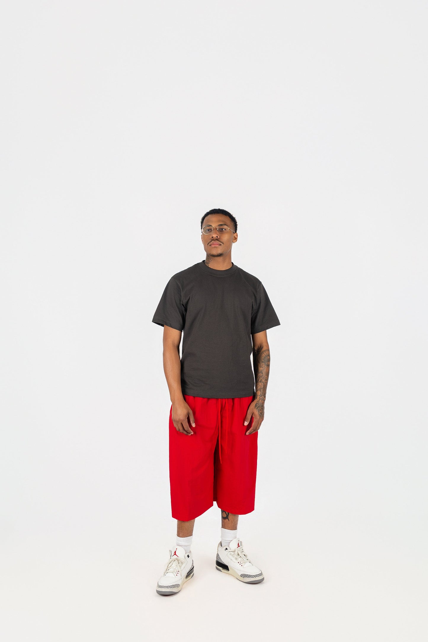 Oversized Nylon Shorts