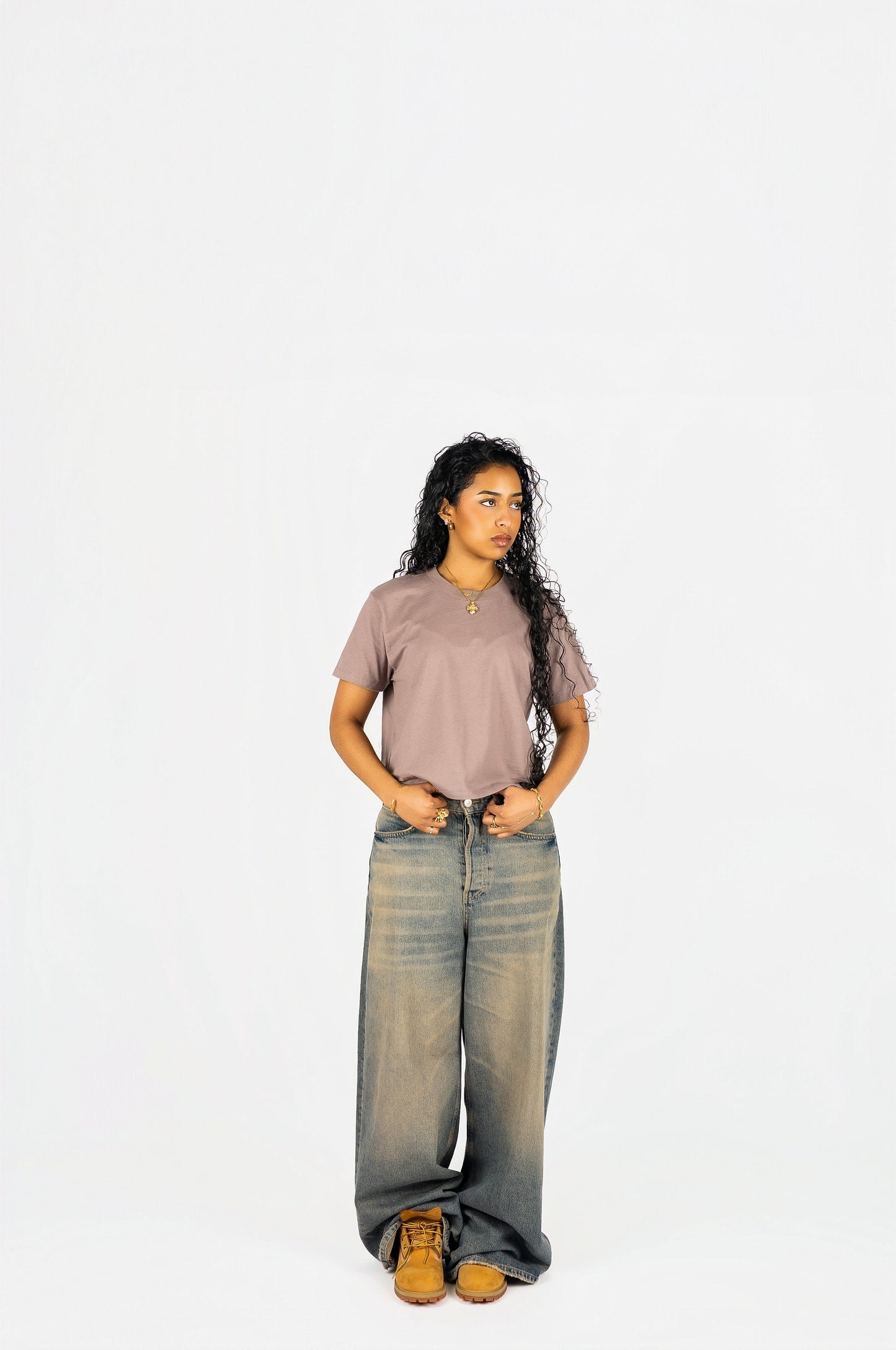 Womens 7610 Heavyweight High Waist Boxy T-Shirt