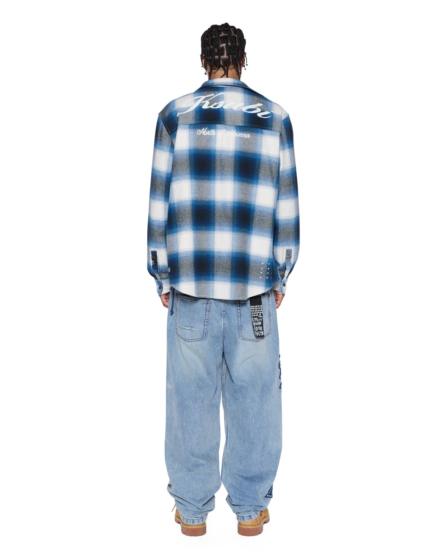 ROSEBOWL LS SHIRT SALTED BLUE