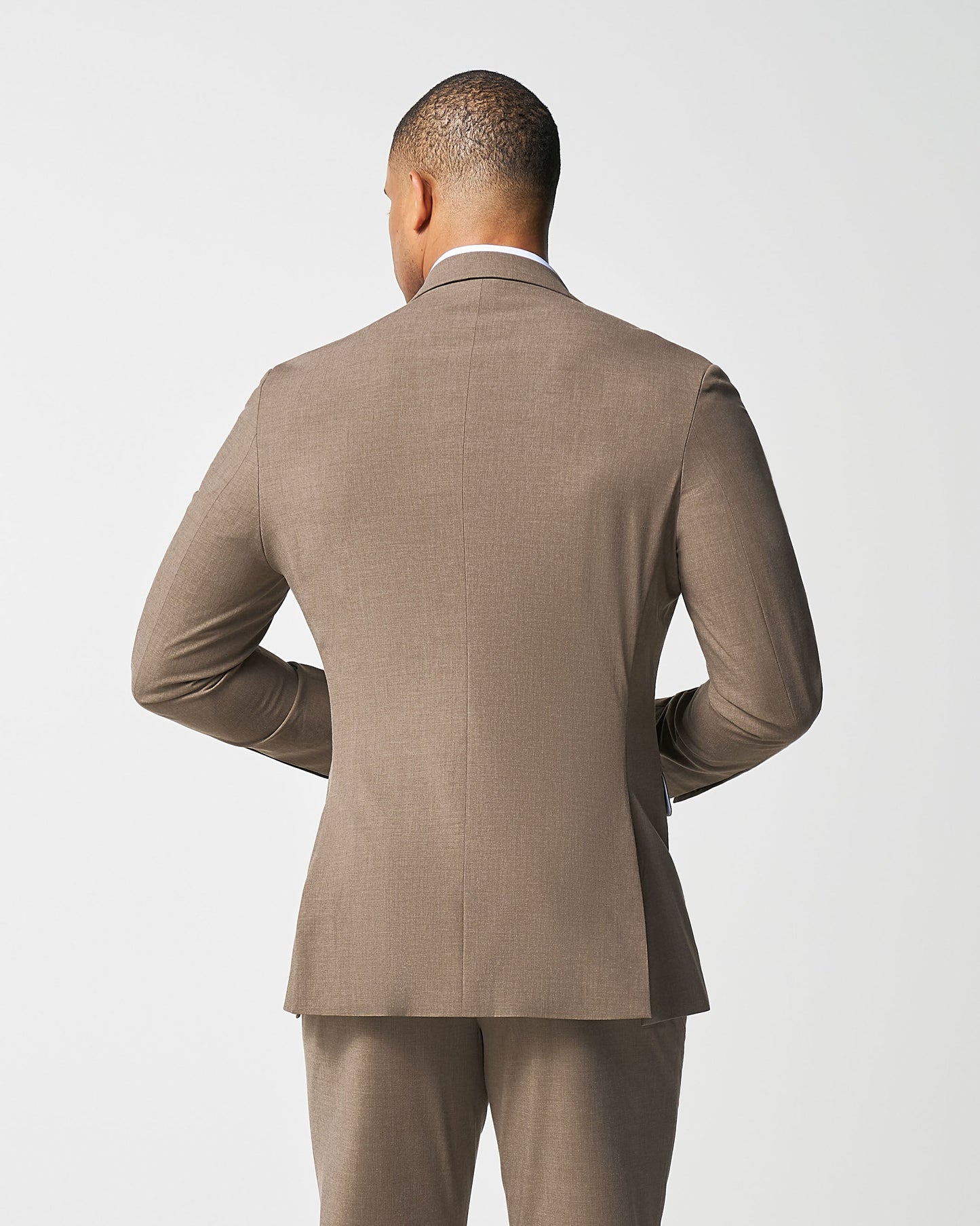 Athletic Fit Stretch Blazer - Lightweight Heathered Latte