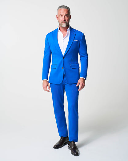 Athletic Fit Stretch Suit Pants - Solid Royal Blue