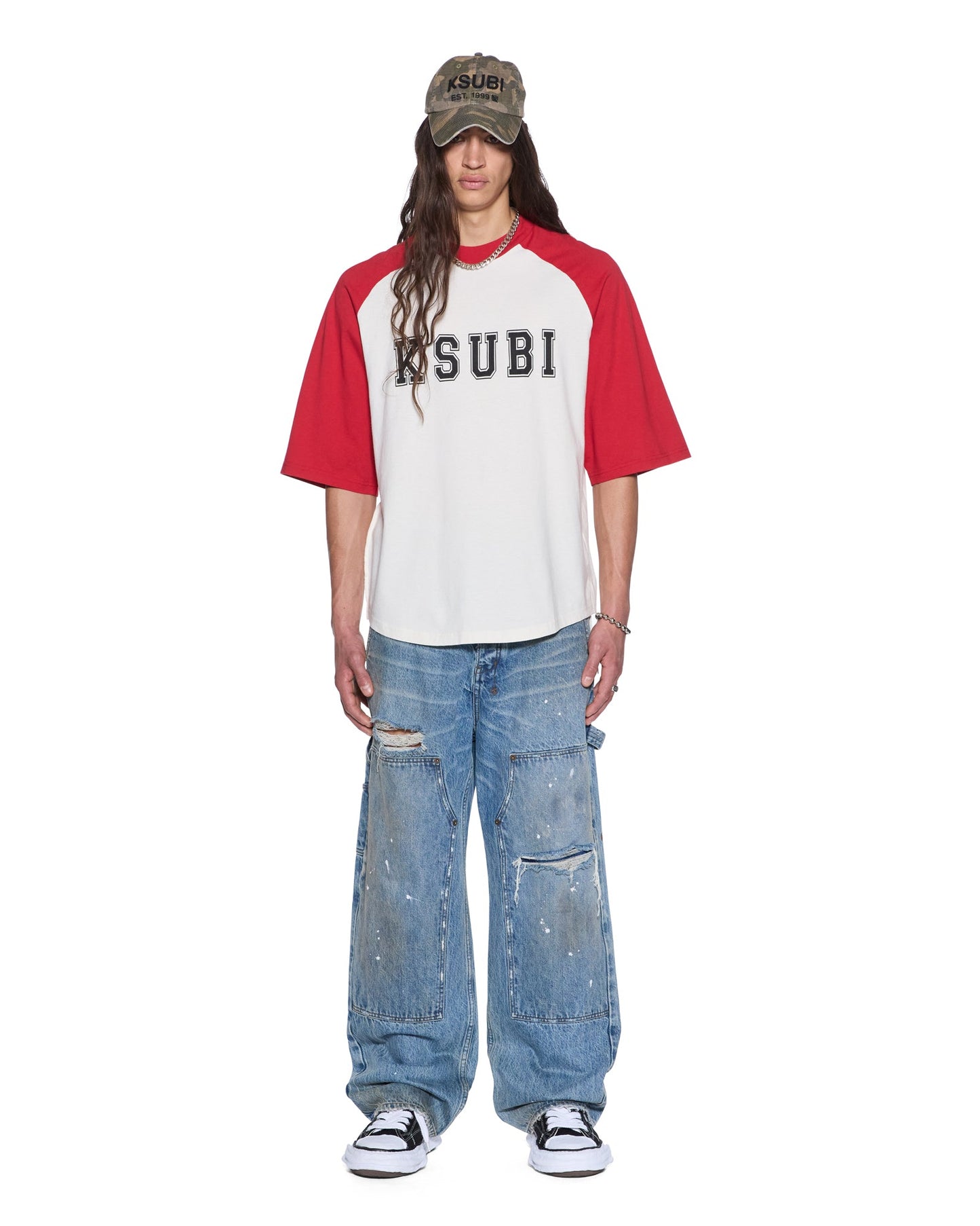 99 BIGGIE RAGLAN SS TEE RED