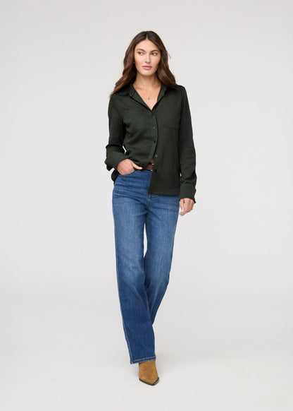 Performance Flannel Button Down - Heather Peat