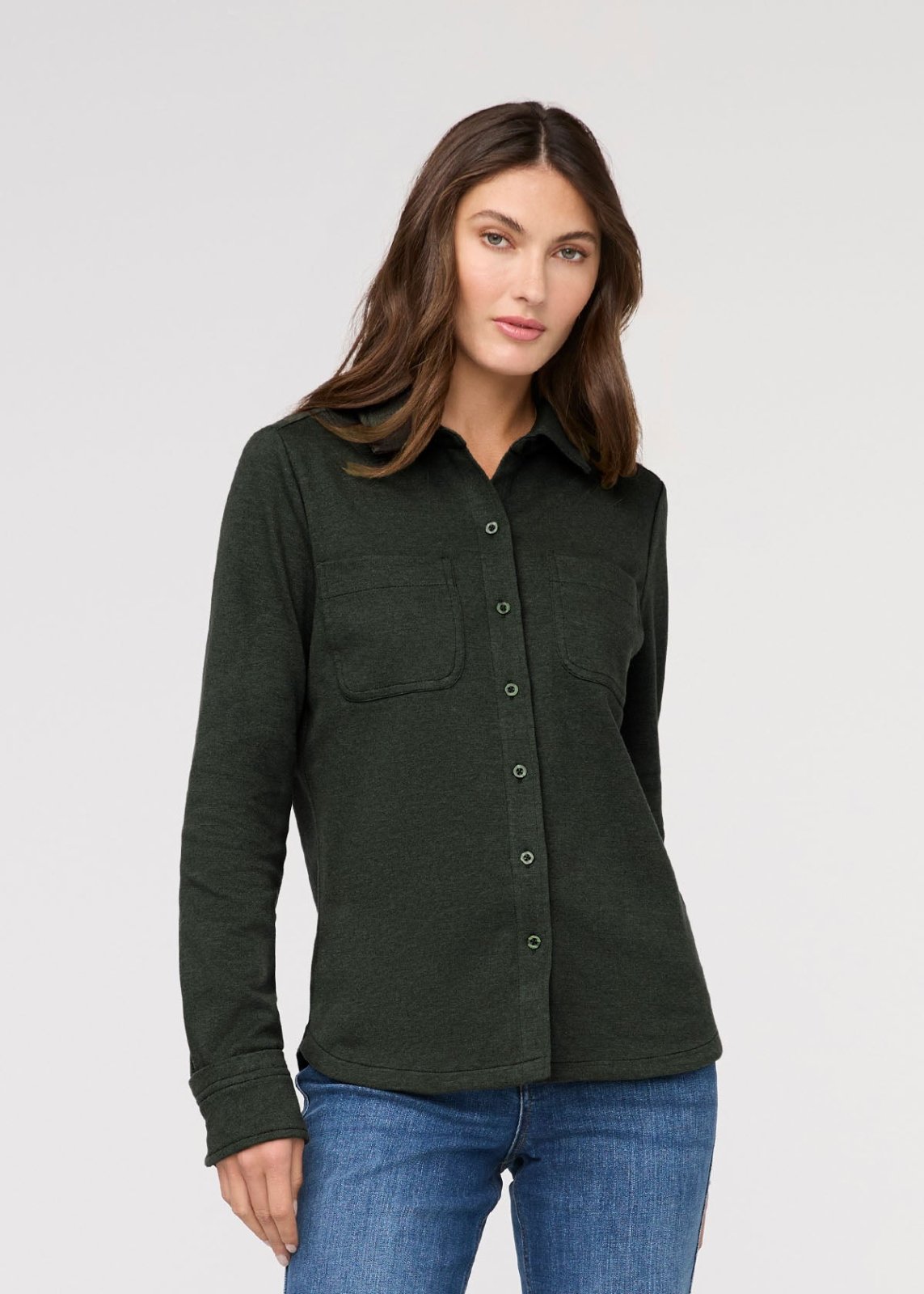 Performance Flannel Button Down - Heather Peat