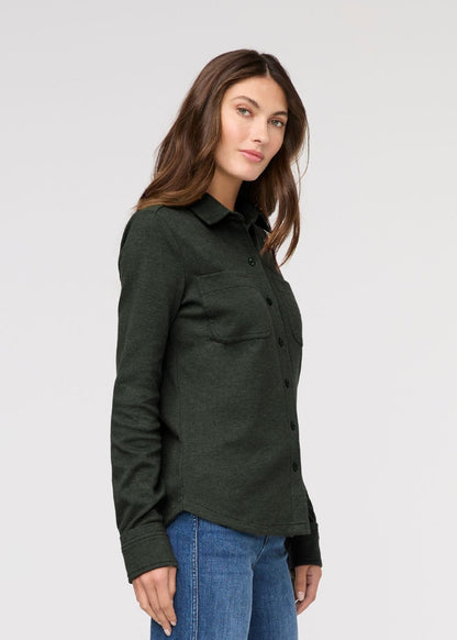 Performance Flannel Button Down - Heather Peat