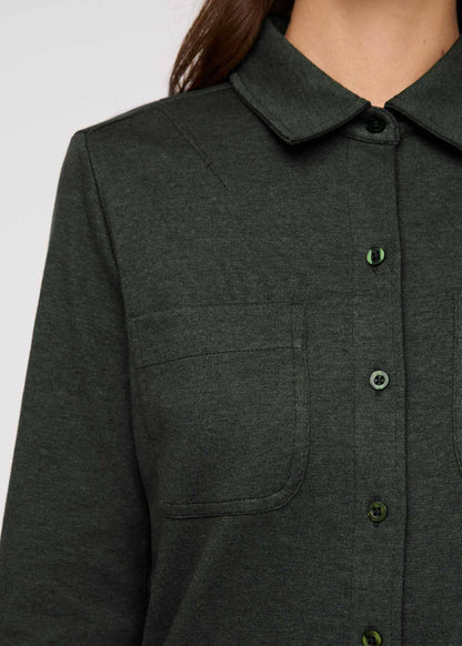 Performance Flannel Button Down - Heather Peat