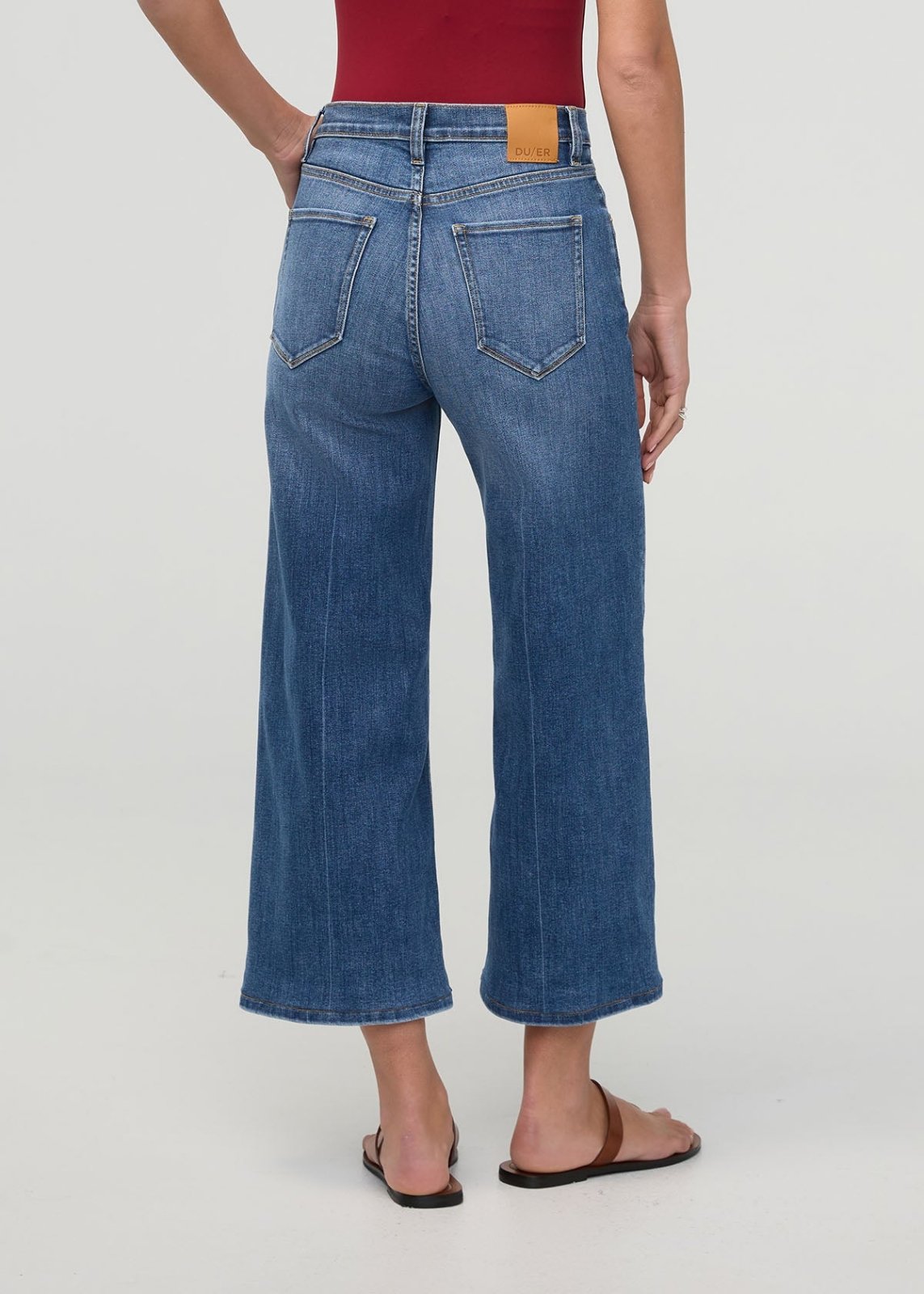 Performance Denim+ High Rise Wide Leg Crop - Swell