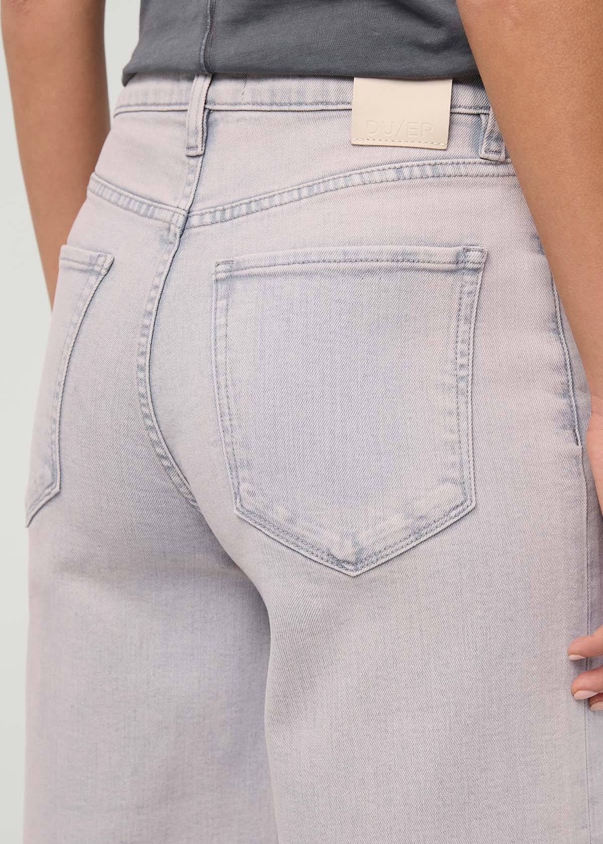 Performance Denim+ High Rise Wide Leg Crop - Quartz Fade