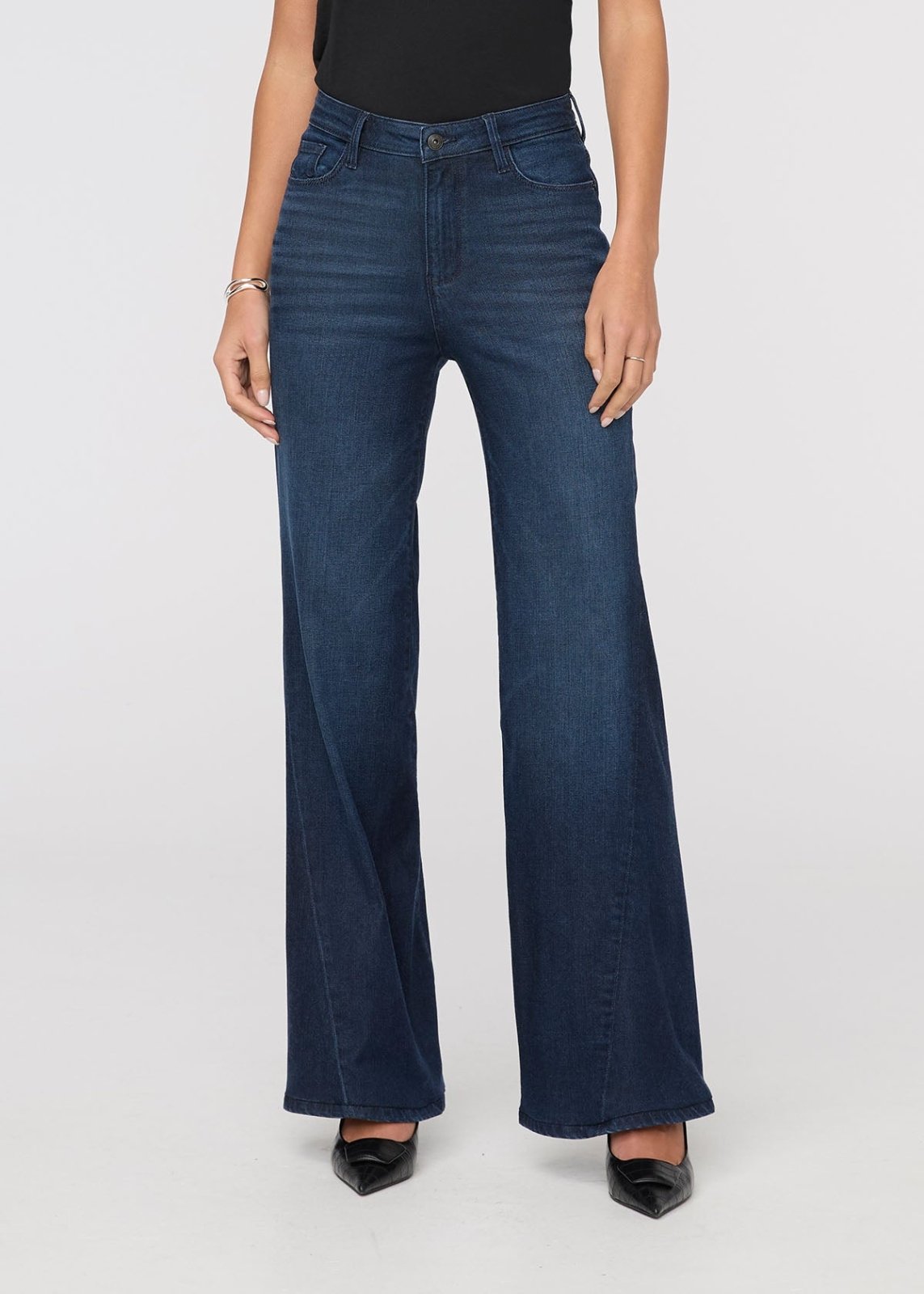 No Sweat Denim High Rise Wide Leg - Nostalgia Tone