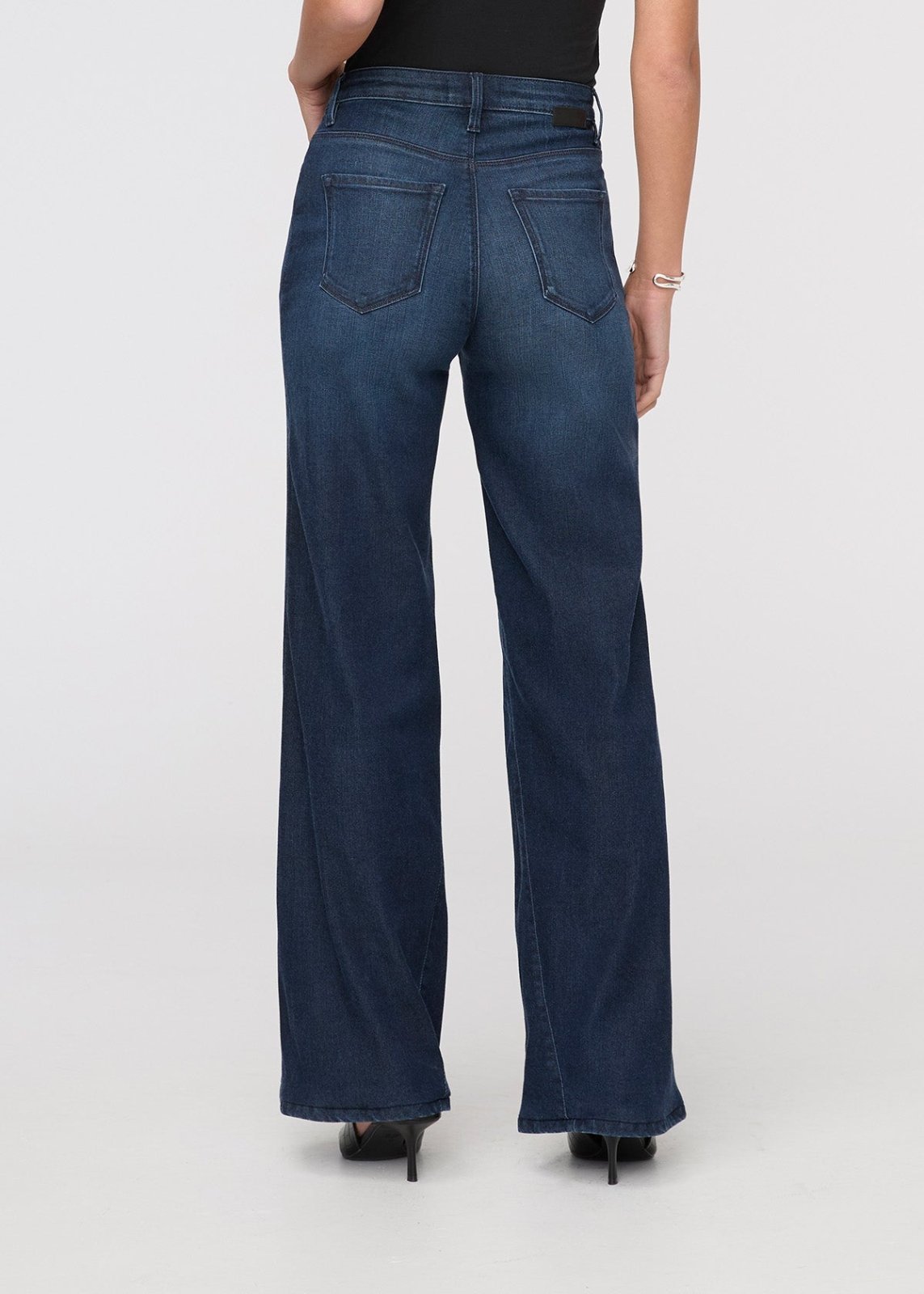 No Sweat Denim High Rise Wide Leg - Nostalgia Tone