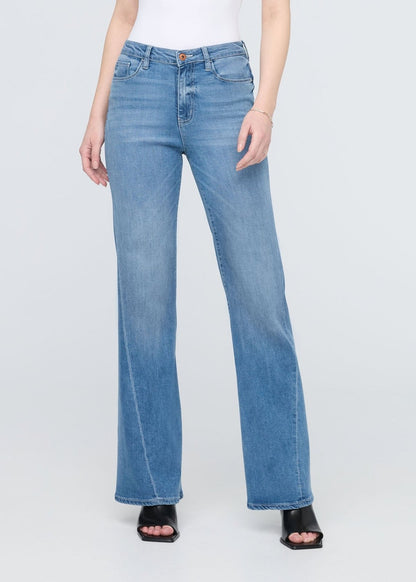 No Sweat Denim High Rise Wide Leg