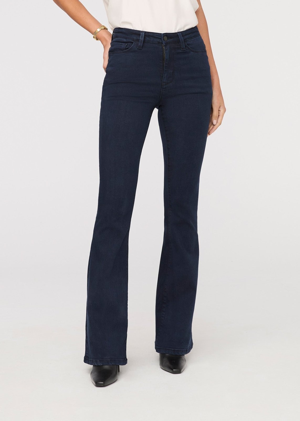 No Sweat Denim High Rise Flare