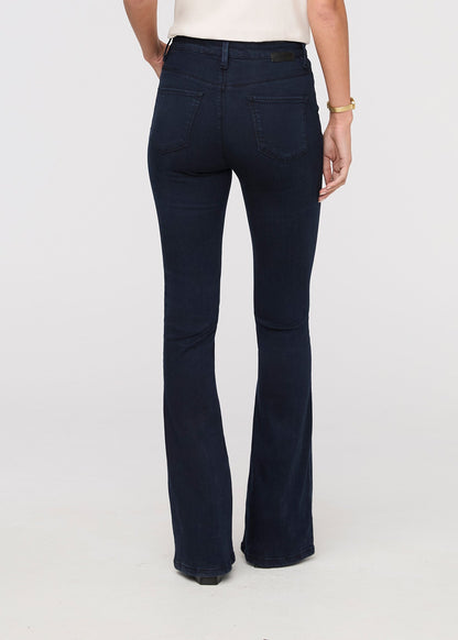 No Sweat Denim High Rise Flare - Dusk Blue