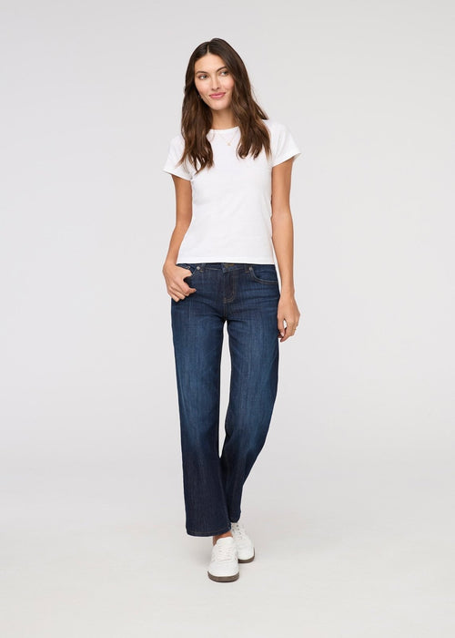 Performance Denim Mid Rise Straight
