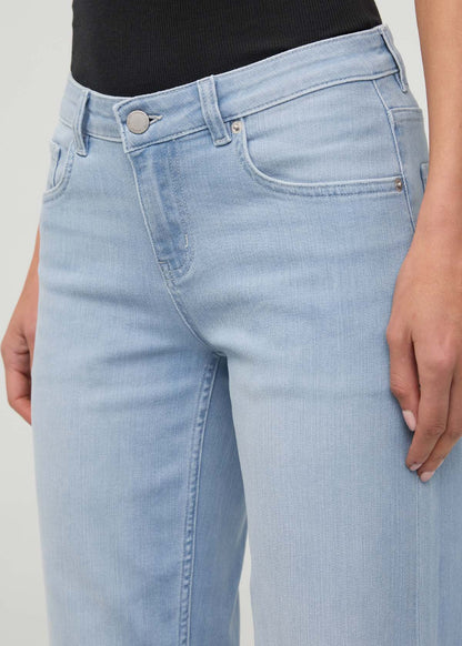 Performance Denim Mid Rise Straight - Desert Blue