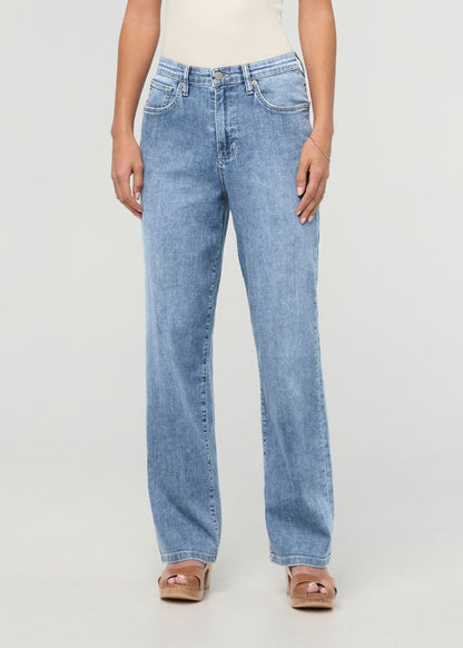 Performance Denim Lite High Rise Straight - Light Stone
