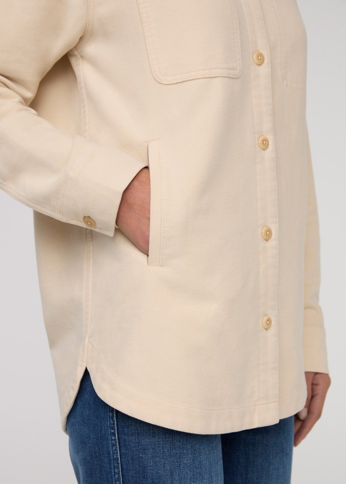 No Sweat Moleskin Overshirt - Bone