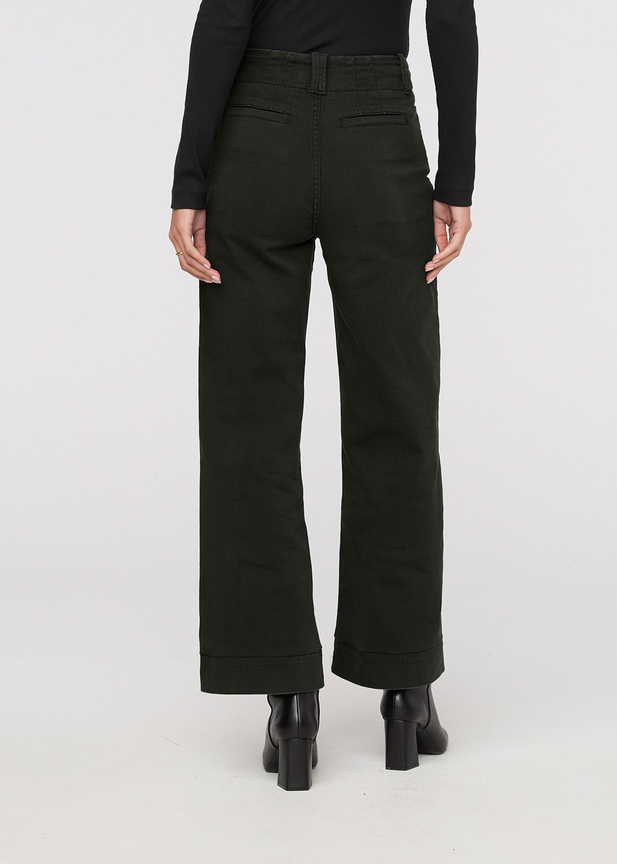 LuxTwill High Rise Trouser - Evergreen