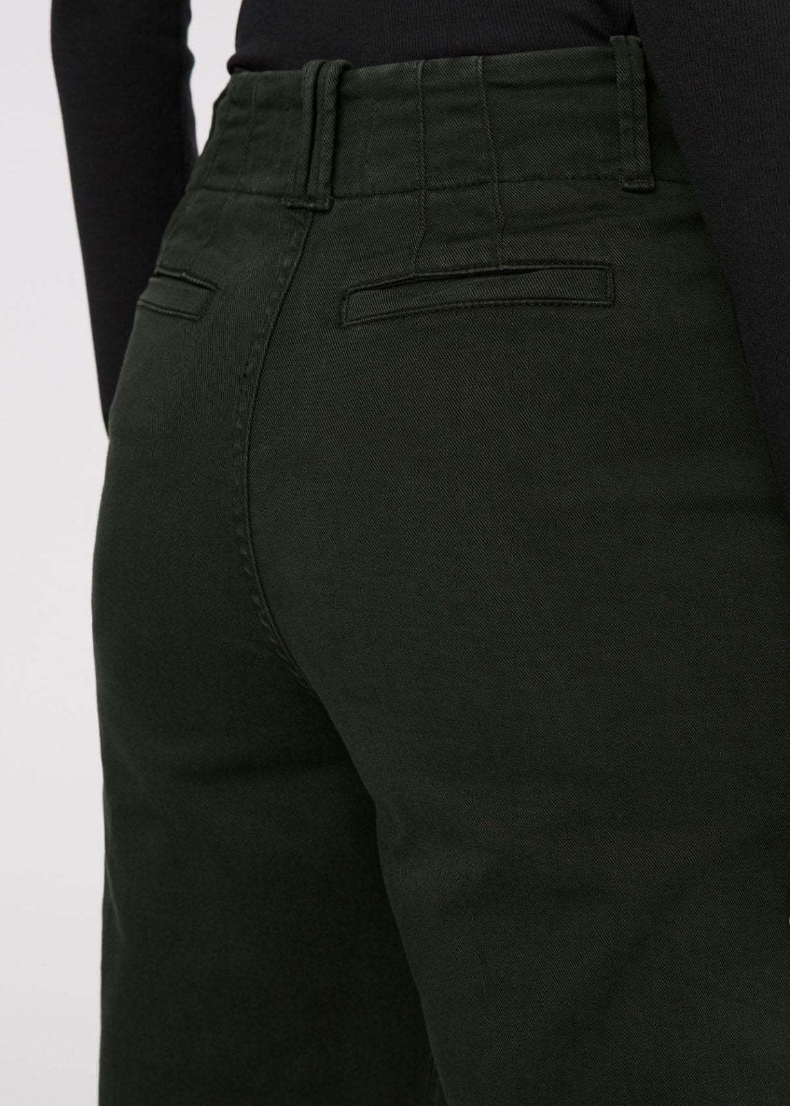 LuxTwill High Rise Trouser - Evergreen