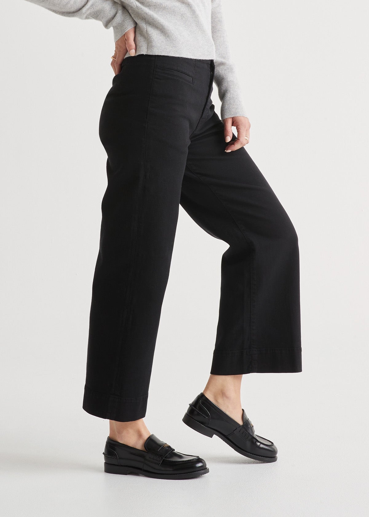 LuxTwill High Rise Trouser - Black