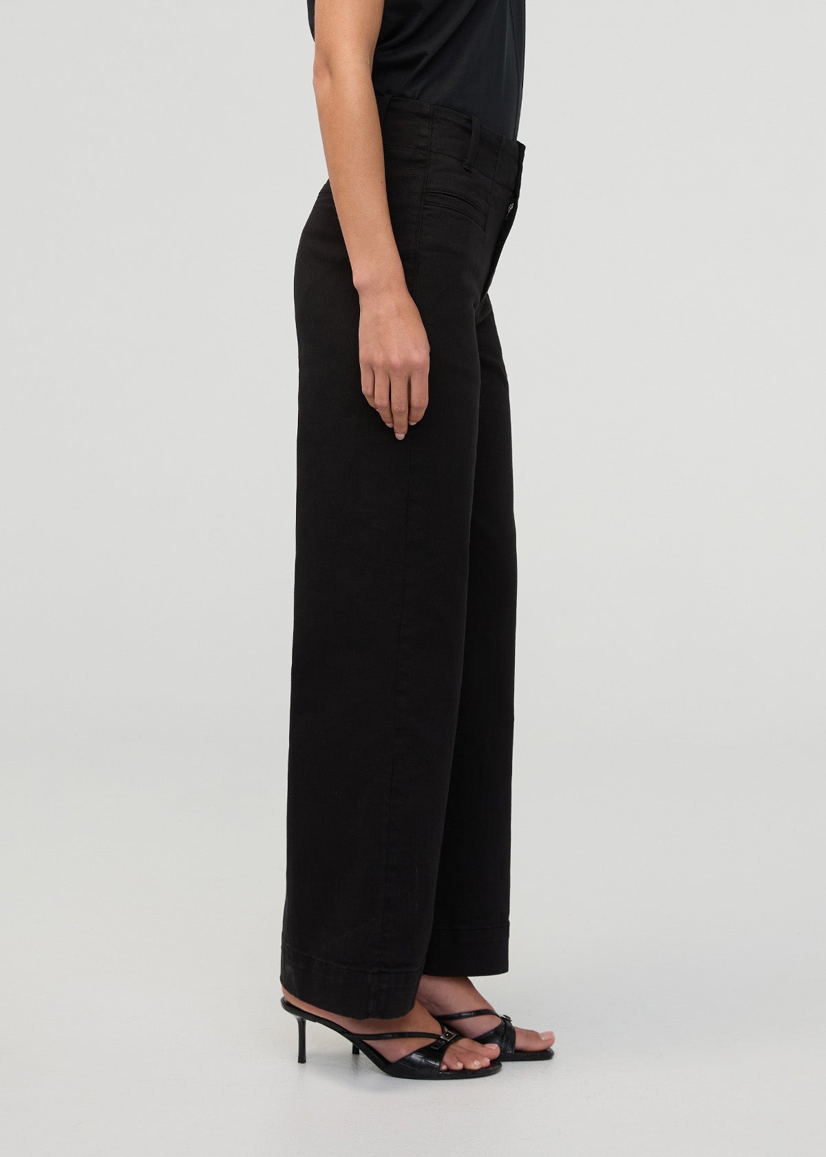 FlexTwill High Rise Trouser - Black