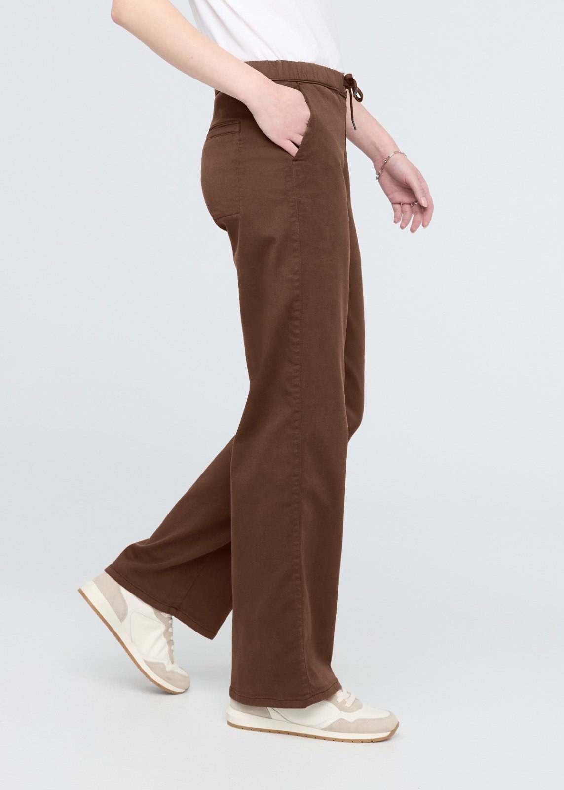 No Sweat Wide Leg Pant - Deep Taupe