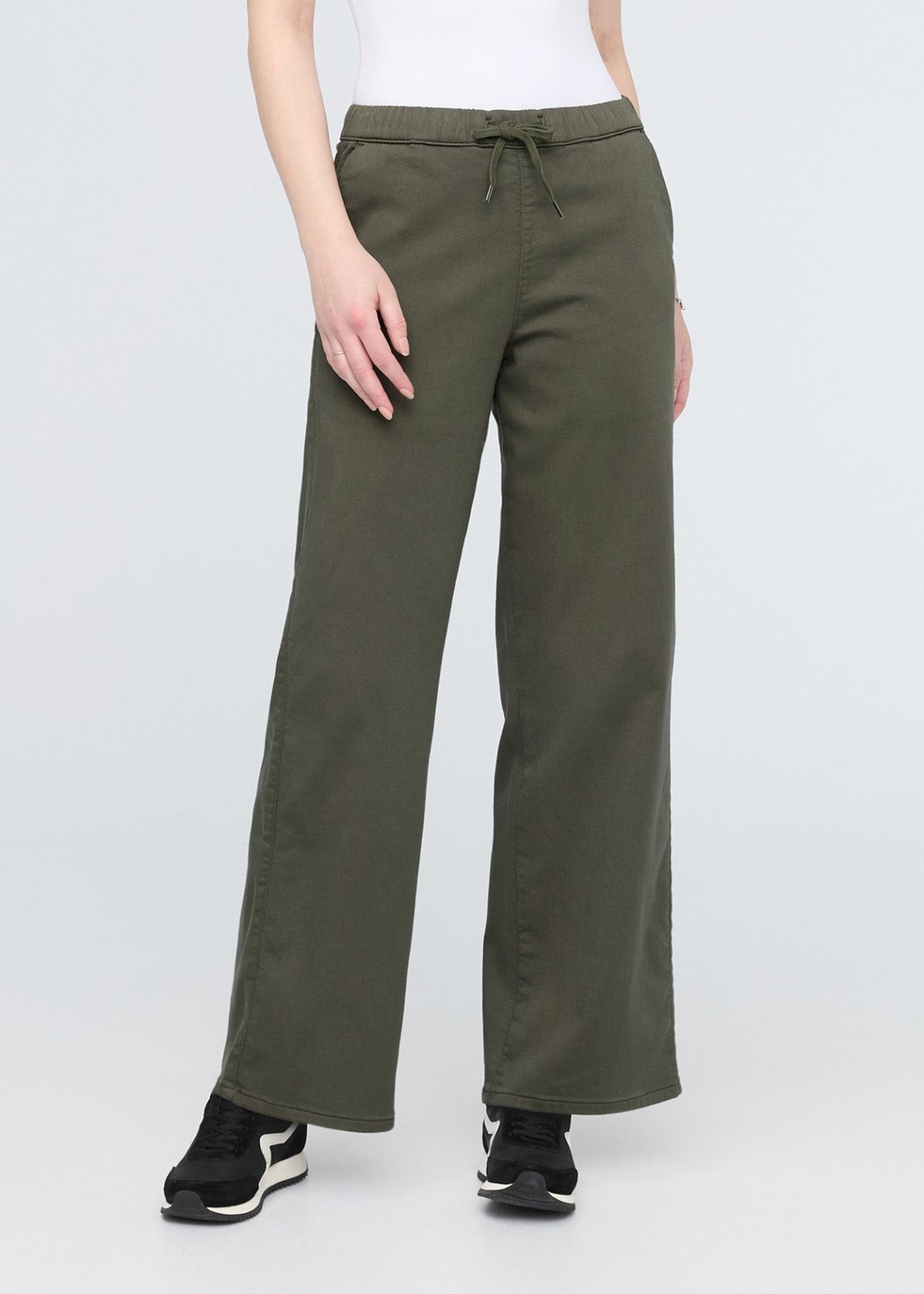 No Sweat Wide Leg Pant - Thyme