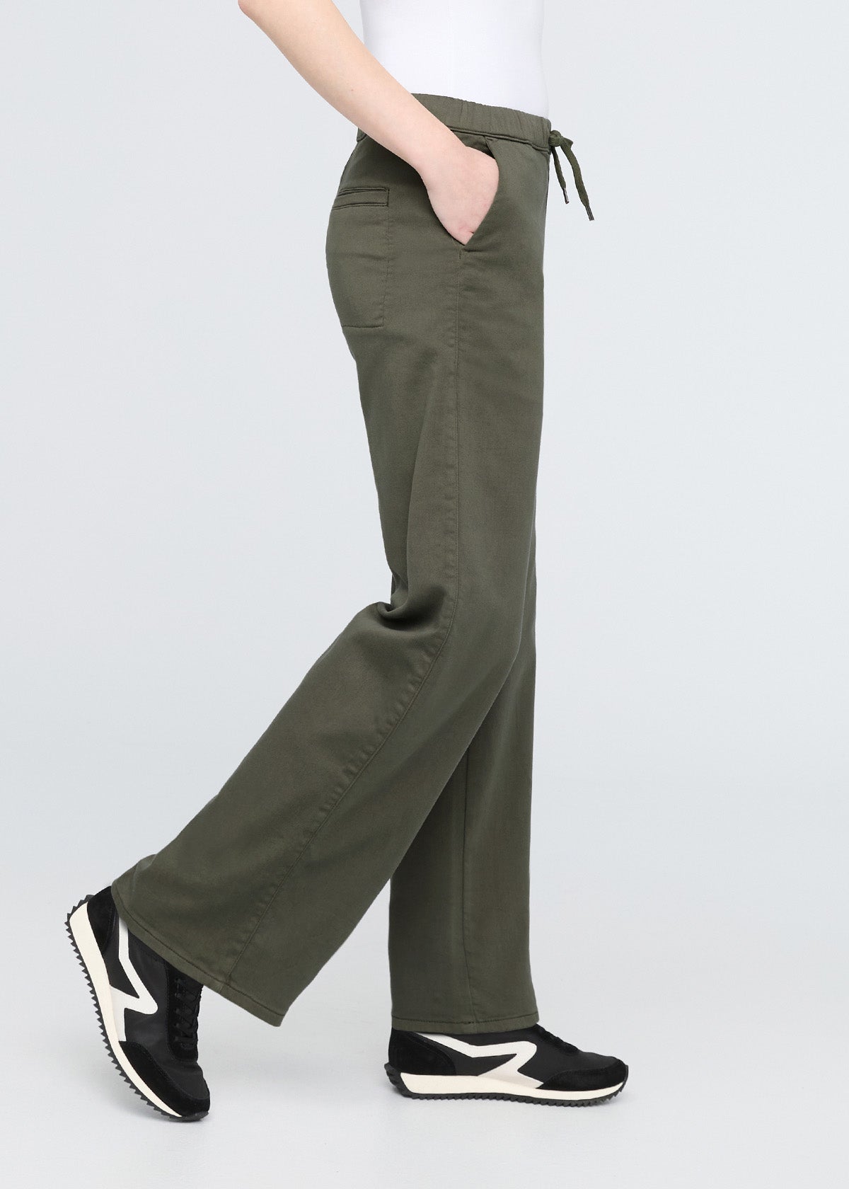 No Sweat Wide Leg Pant - Thyme