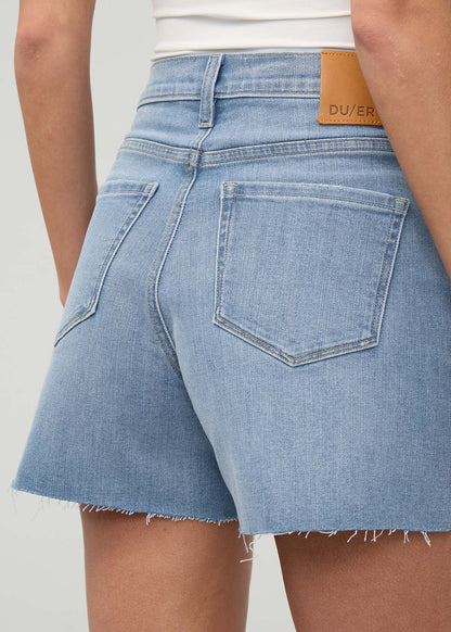Performance Denim+ High Rise Relaxed Short - Vintage Seaside