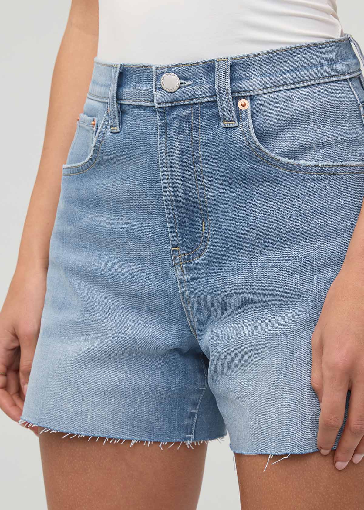 Performance Denim+ High Rise Relaxed Short - Vintage Seaside
