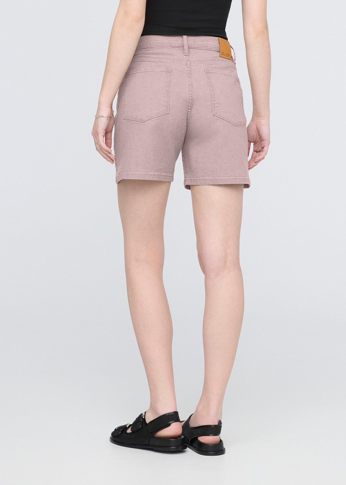 Stretch Canvas High Rise Relaxed Short - Chalk