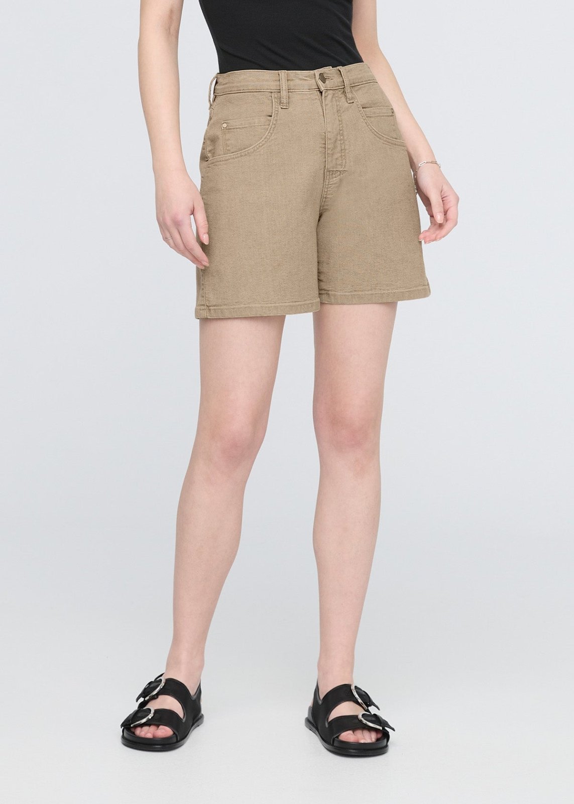 Stretch Canvas High Rise Relaxed Short