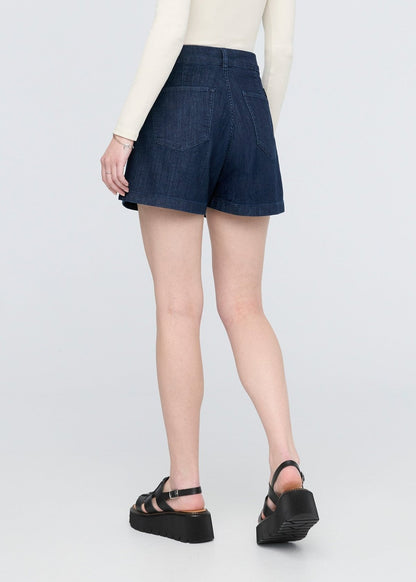 Performance Denim Lite Pleated Short - Modern Rinse