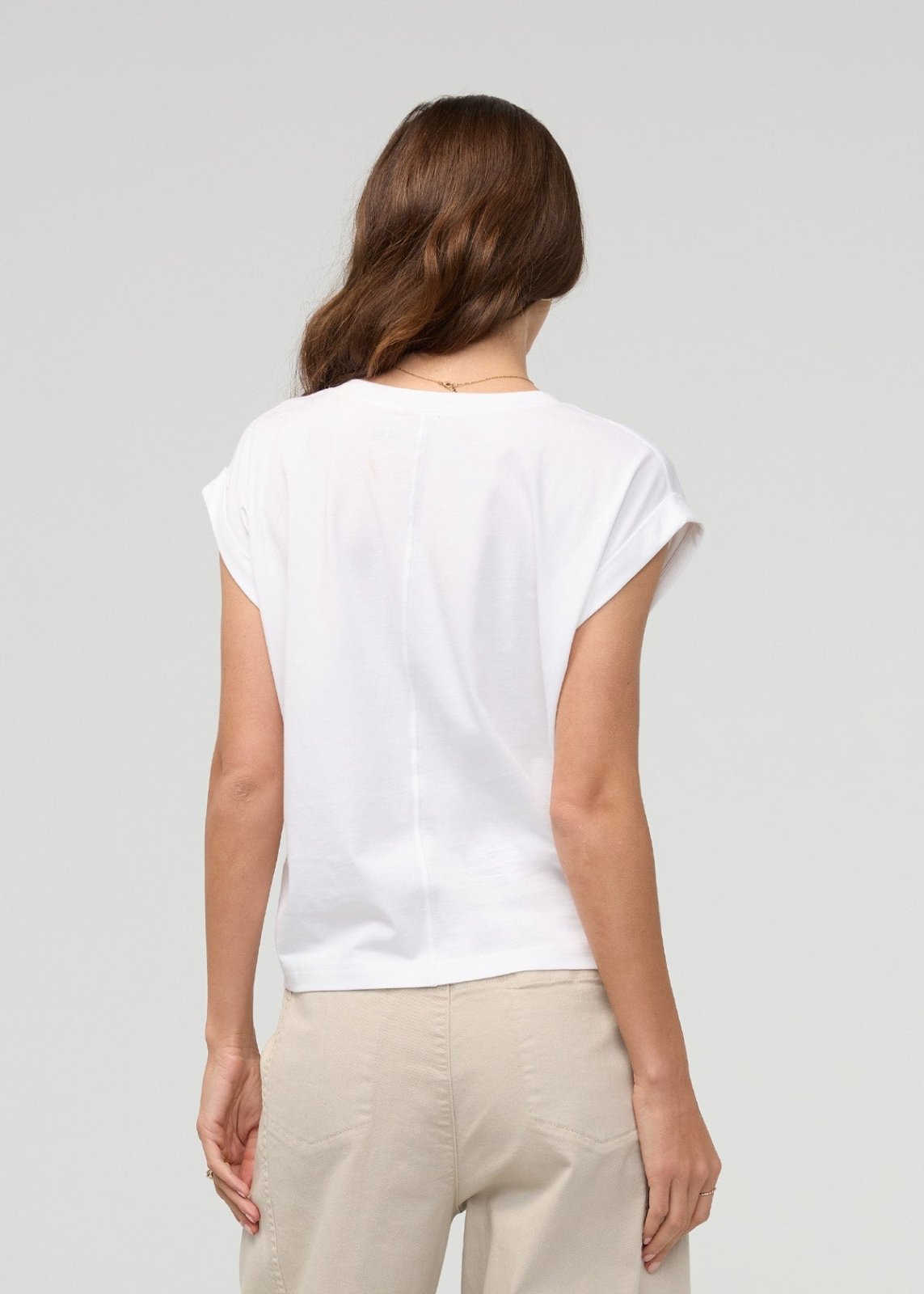 PurePima Dolman V-Neck - White